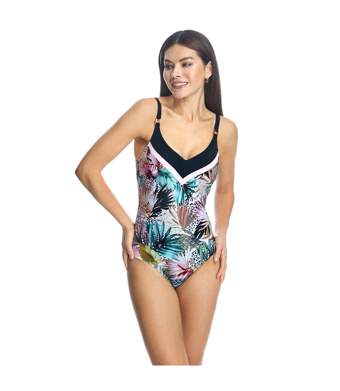 V-neck swimsuit W240876 woman-1