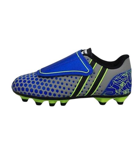 Childrens/kids Polka Dot Firm Ground Football Boots Blue Patrick