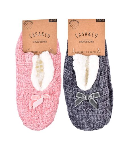 Pantoufles Femme CASA AND CO - Pack de 2