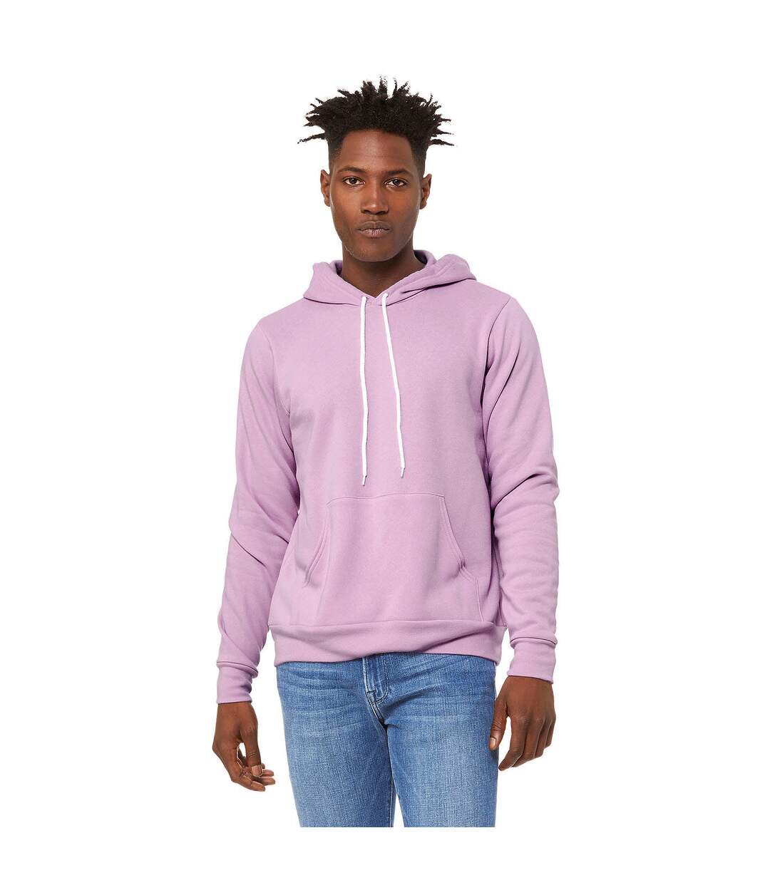 Sweatshirt polaire à capuche unisexe lilas Bella + Canvas