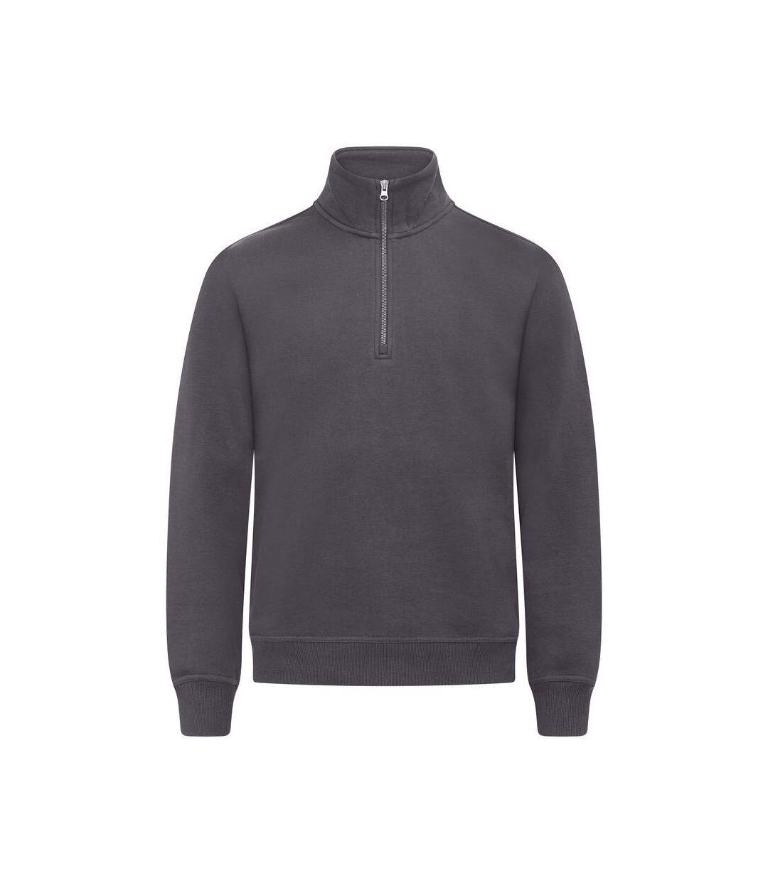 Unisex adult miami quarter zip pullover metal grey Clique-1