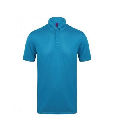 Henbury Mens Stretch Microfine Pique Polo Shirt (Sapphire)