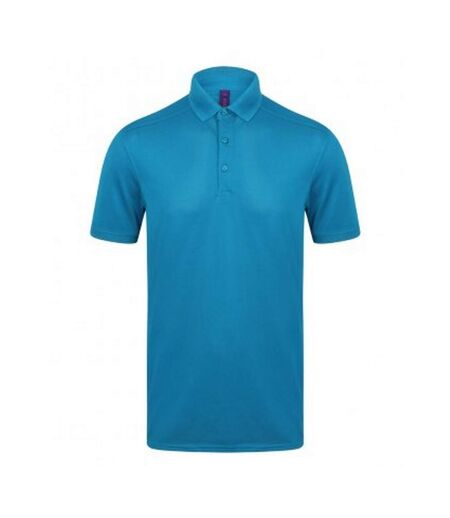 Henbury Mens Stretch Microfine Pique Polo Shirt (Sapphire) - UTPC2951