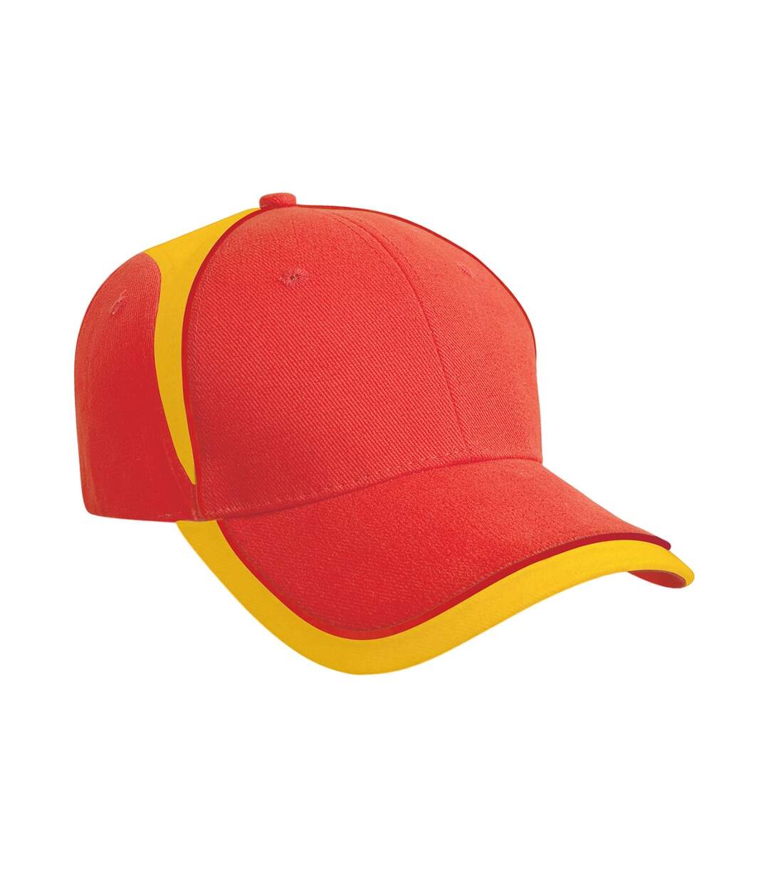 Casquette de baseball national rouge / jaune Result Headwear-1