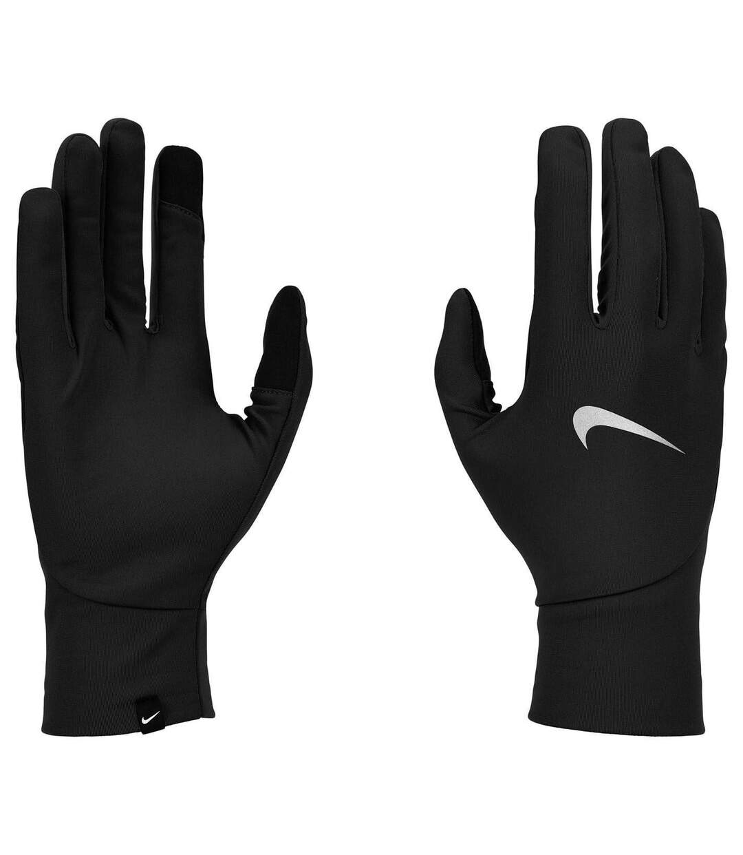 Womens/ladies Lightweight Therma-fit Fitted Running Gloves S Black Silver Nike-3
