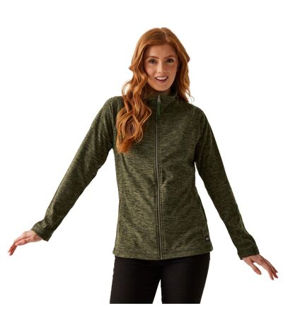 Womens/ladies Mayse Full Zip Fleece Jacket Dark Khaki Marl Dare 2B