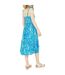 Robe À Bretelles Sans Manches Motif/style Vie Aquatique Femme Bleu Yumi-3