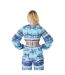Womens/ladies Balloon Sleeve Crop Top Blue Missy Empire-2