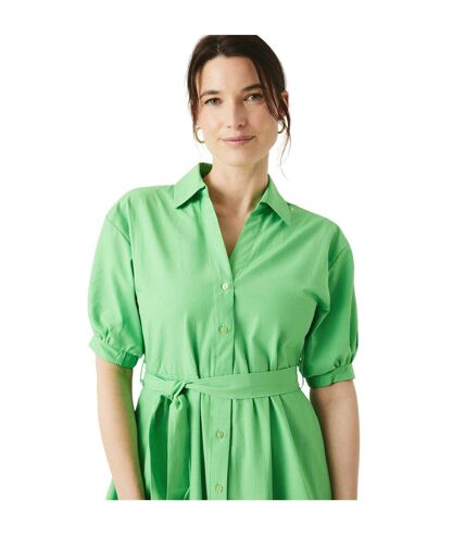 Maine Womens/Ladies Poplin Midi Shirt Dress (Green) - UTDH6378