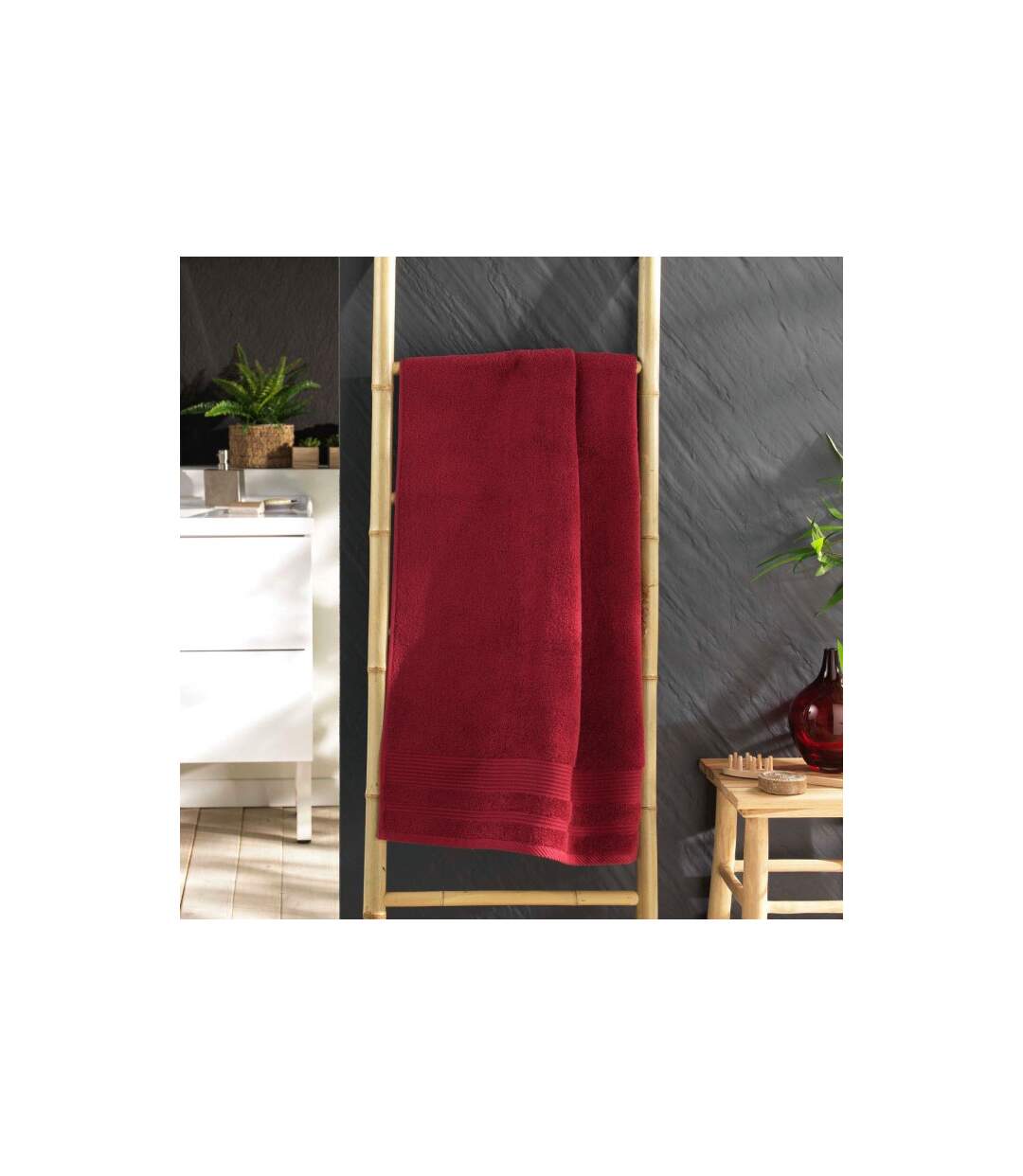 Drap de Douche Tendresse 70x130cm Rubis-4