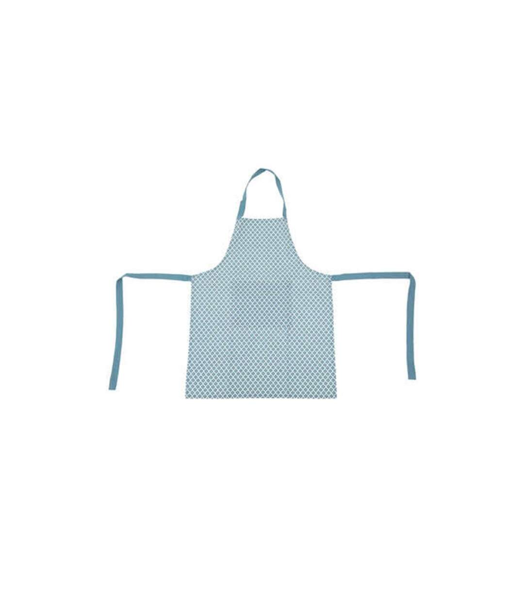 Tablier de Cuisine Imprimé Tikal 80cm Bleu Canard-1