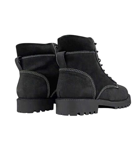 Mens Rascart Leather Boots Black Firetrap