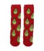 Ladies Novelty Grinch Socks | Funny Red Grinch Design Christmas Socks-4