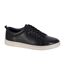 Mens Leather Trainers Navy Blue Roamers-1
