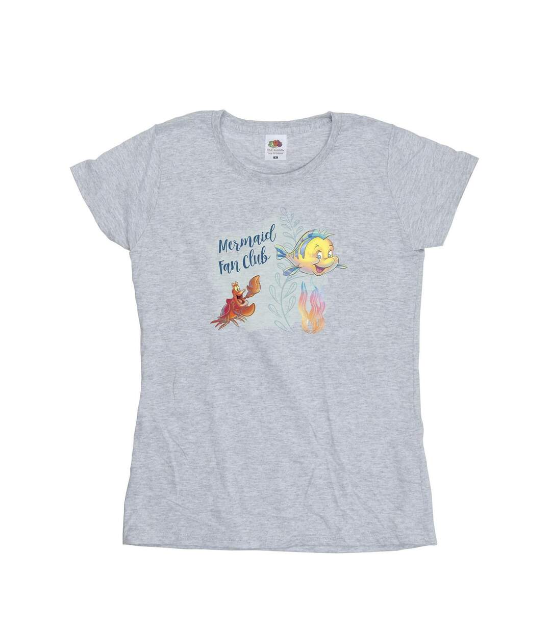 Disney T-shirt coton The Little Mermaid Club Femme/Ladies (Gris sportif) - UTBI26354-1
