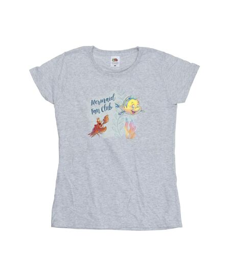 Disney T-shirt coton The Little Mermaid Club Femme/Ladies (Gris sportif) - UTBI26354