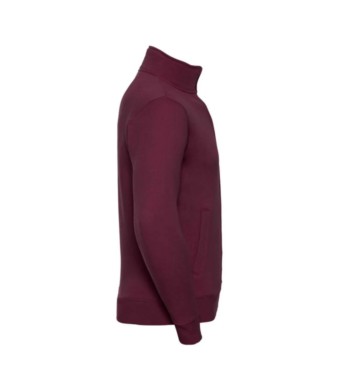 Mens Authentic Sweat Jacket Burgundy Russell-3
