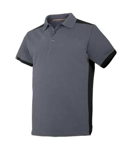 Snickers Mens AllroundWork Short Sleeve Polo Shirt (Steel Gray/Black)
