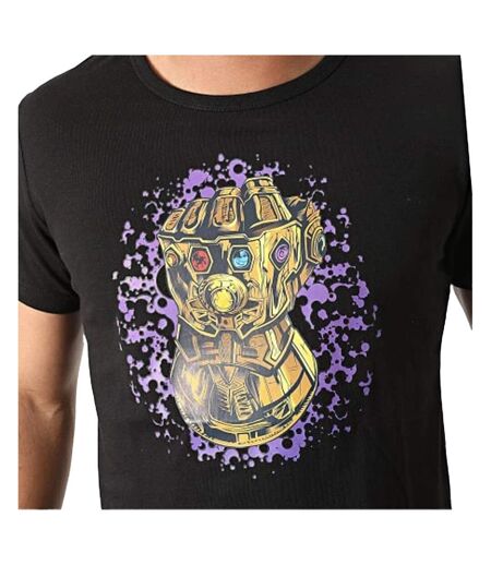 T-shirt Motif/style Gant De L´infini Homme Noir Marvel