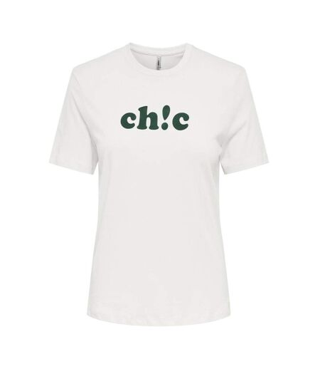 T-Shirt blanc femme only lola