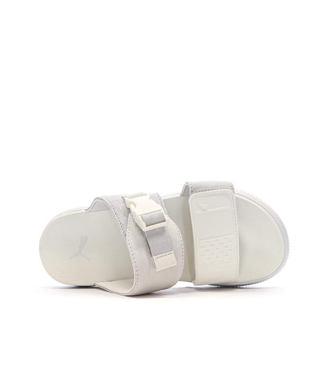 Claquettes beiges femme puma suede-4