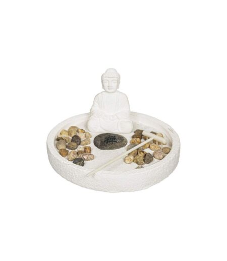 Jardin Zen Déco Wasila 18cm Blanc