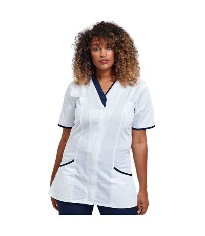 Tunique Médicale Daisy Femme Blanc Bleu Marine Premier