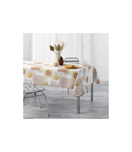 Nappe Imprimée Opéra 150x240cm Jaune & Blanc