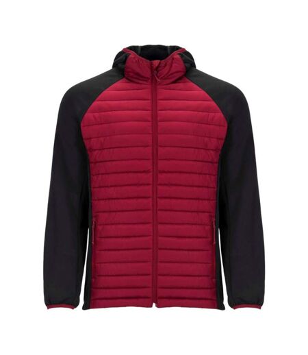 Unisex Adult Minsk Insulated Padded Jacket Black Red Roly