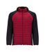 Unisex Adult Minsk Insulated Padded Jacket Black Red Roly-1