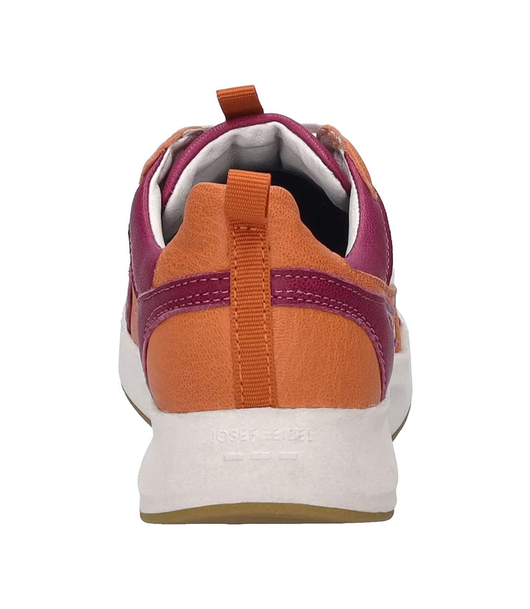 Womens/ladies Elli 09 Leather Trainers Rouge Orange Blanc Josef Seibel-2