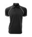 Finden & Hales Mens Piped Performance Sports Polo Shirt (Black/White) - UTRW427-1