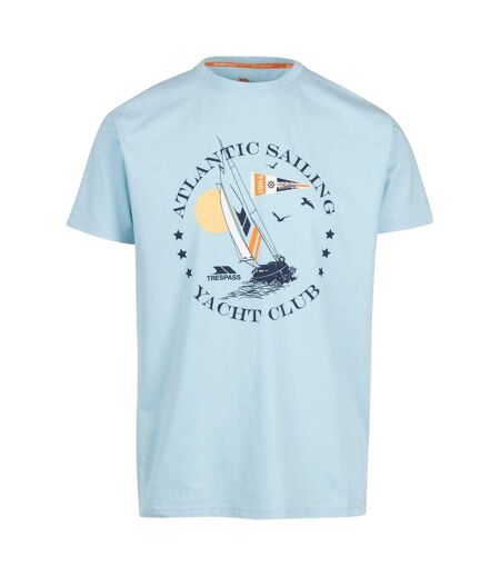 T-shirt Manches Courtes Motif/style Lettrage Cedarf Homme Bleu Clair Imprimé Trespass