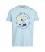 T-shirt Manches Courtes Motif/style Lettrage Cedarf Homme Bleu Clair Imprimé Trespass-1