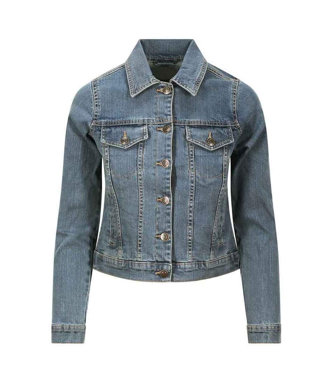 Veste en jean olivia femme bleu clair Awdis-1