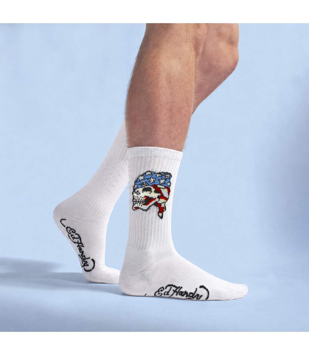 Ed Hardy- Lot De 5 Chaussettes Homme Motif Crâne Respirantes Casual-3