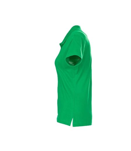 Womens/ladies Surf Polo Shirt Fresh Green Printer
