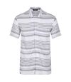 Regatta Mens Mahlon Striped Short-Sleeved Shirt (Dark Khaki) - UTRG5891