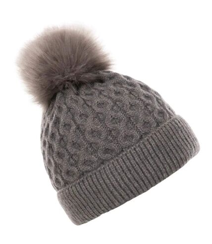 Womens/ladies freja pom pom beanie dark grey Trespass