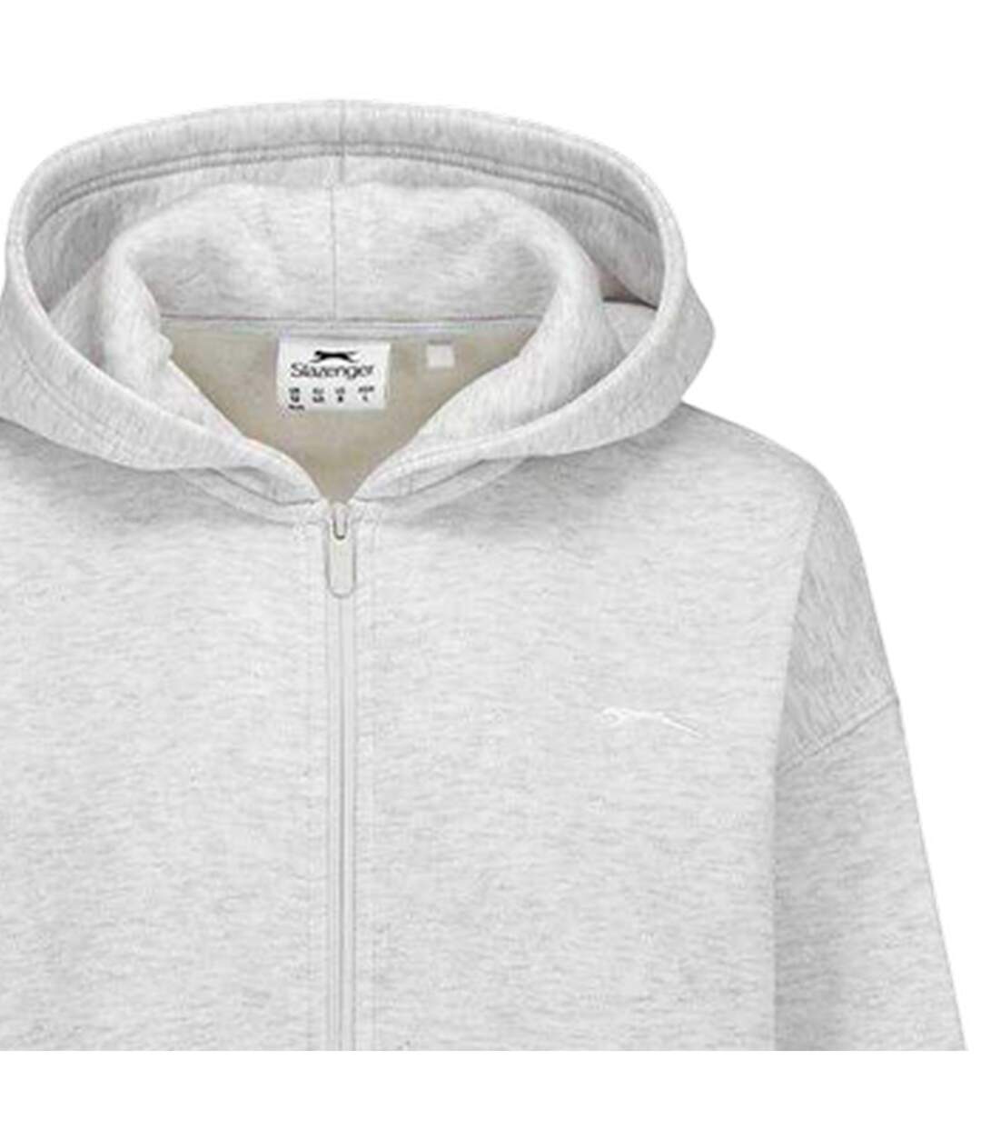 Veste À Capuche Femme Blanc Cassé Chiné Chiné Slazenger-4