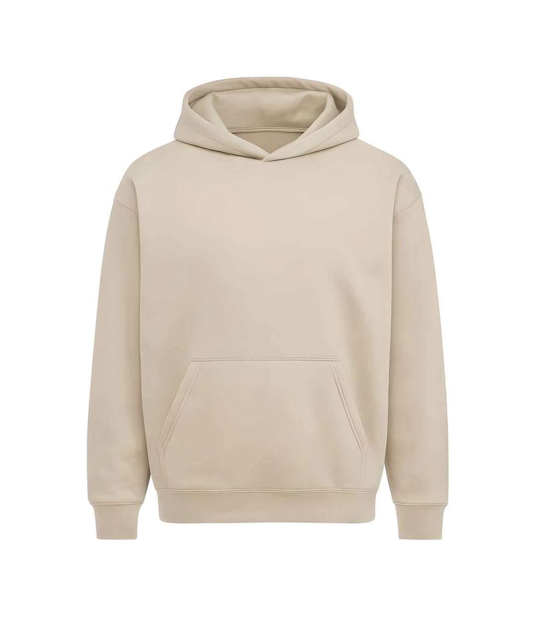 Sweat À Capuche Heavy Bass Homme Beige Gris Anthem-1