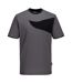 Portwest Mens Cotton Active T-Shirt (Zoom Grey/Black) - UTPW549