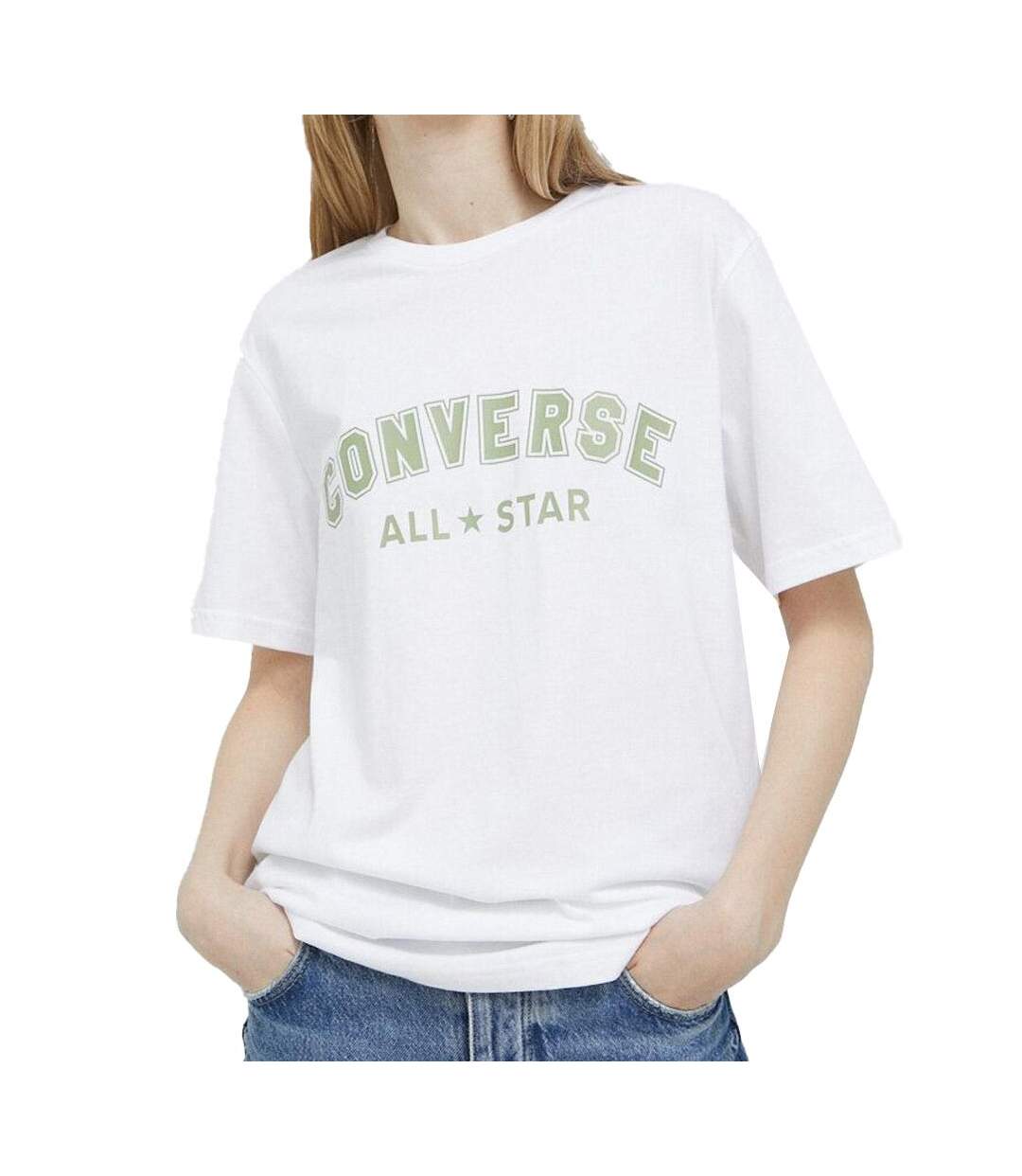 T-shirt Blanc Mixte Converse All Star Single - L-1