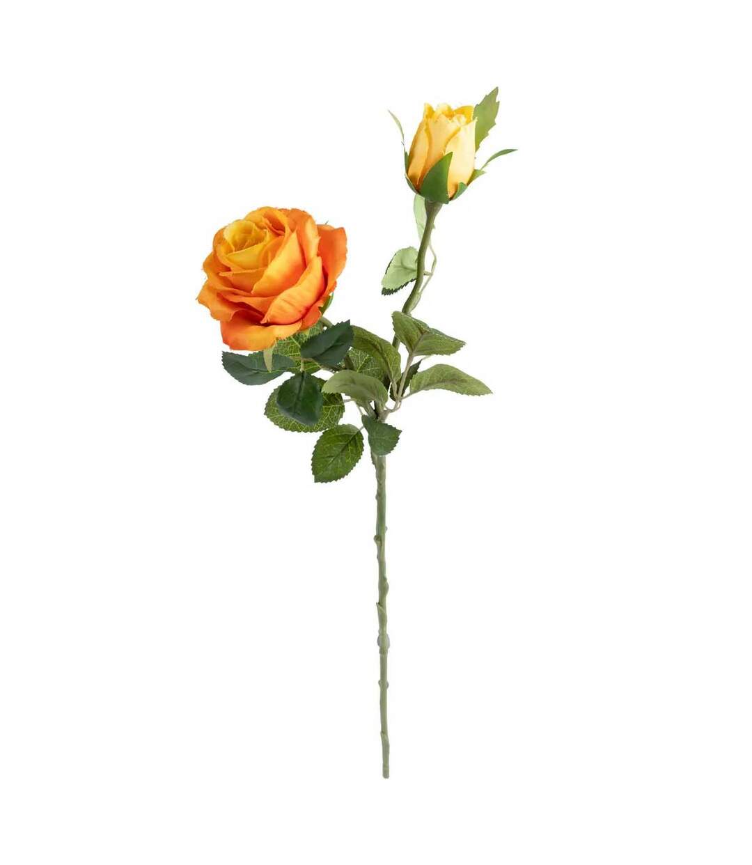 Tige Rose Artificielle Dégradé Beky 46cm Orange-1