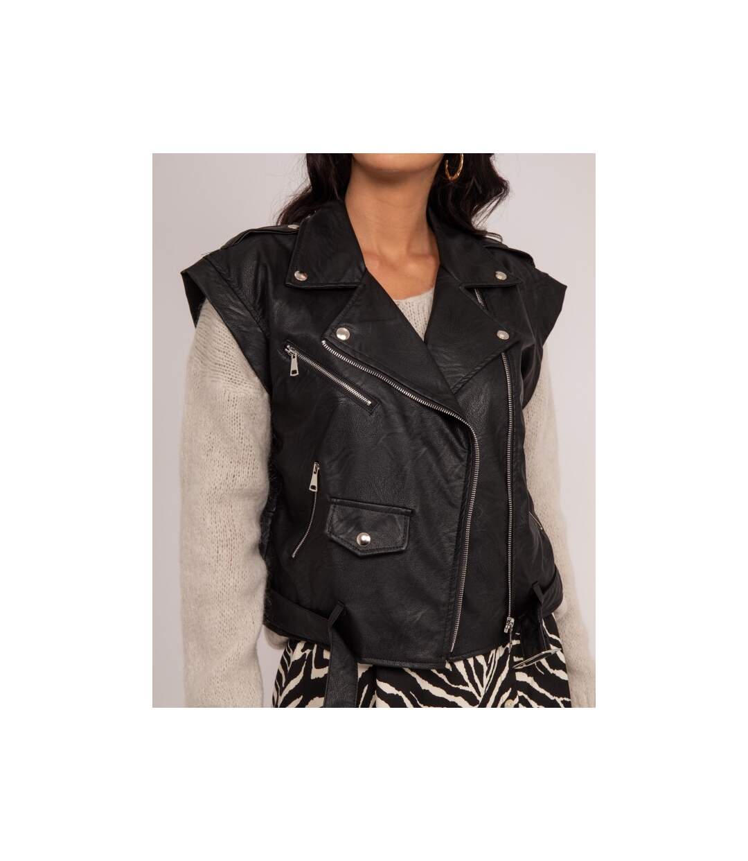 Veste sans manches simili cuir UMOT - Dona X Lisa-3