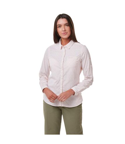 Craghoppers Womens/Ladies NosiLife Gisele Long Sleeved Shirt (Corsage Pink Print) - UTCG1296