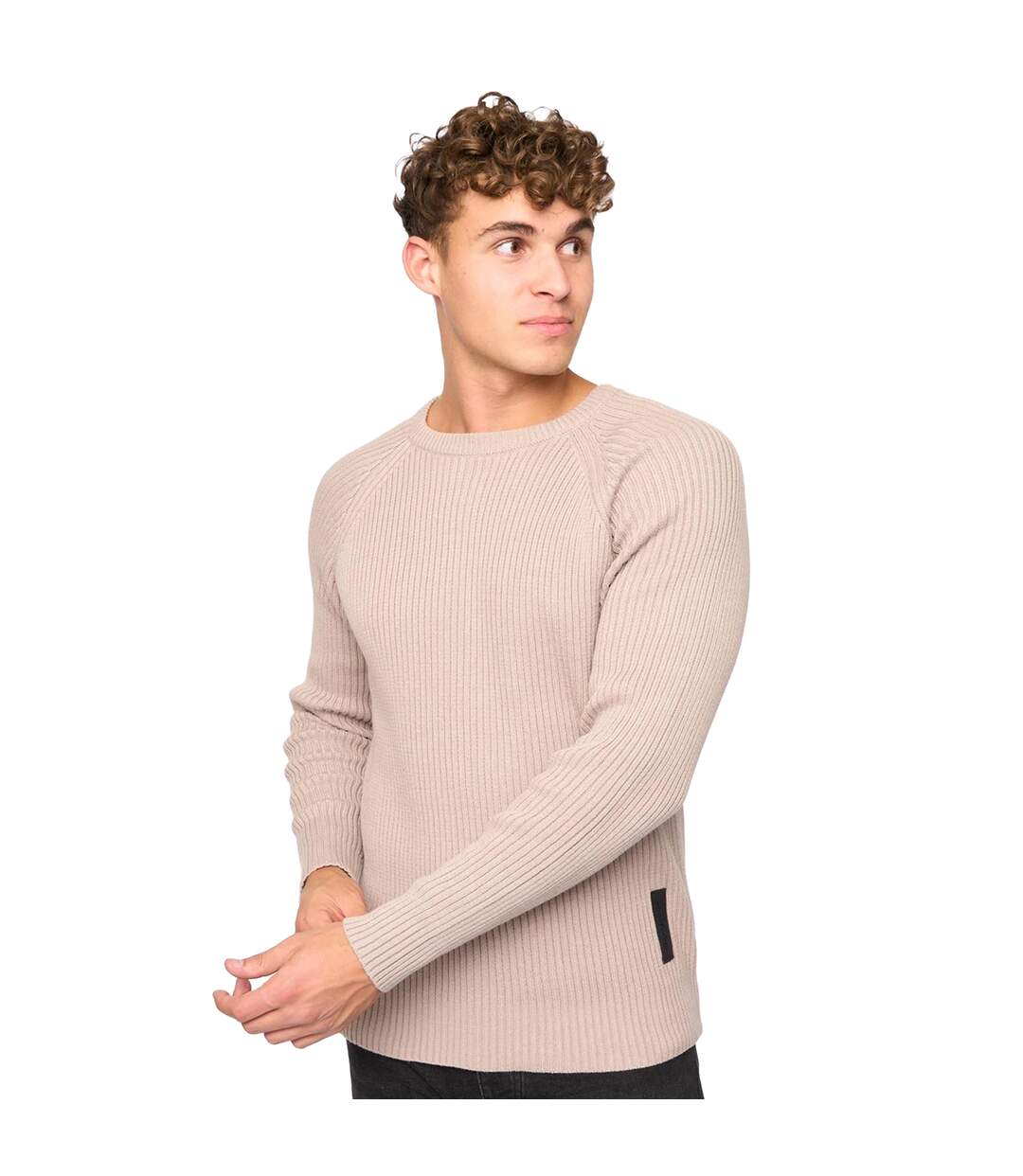 Pull kramtax homme taupe Crosshatch