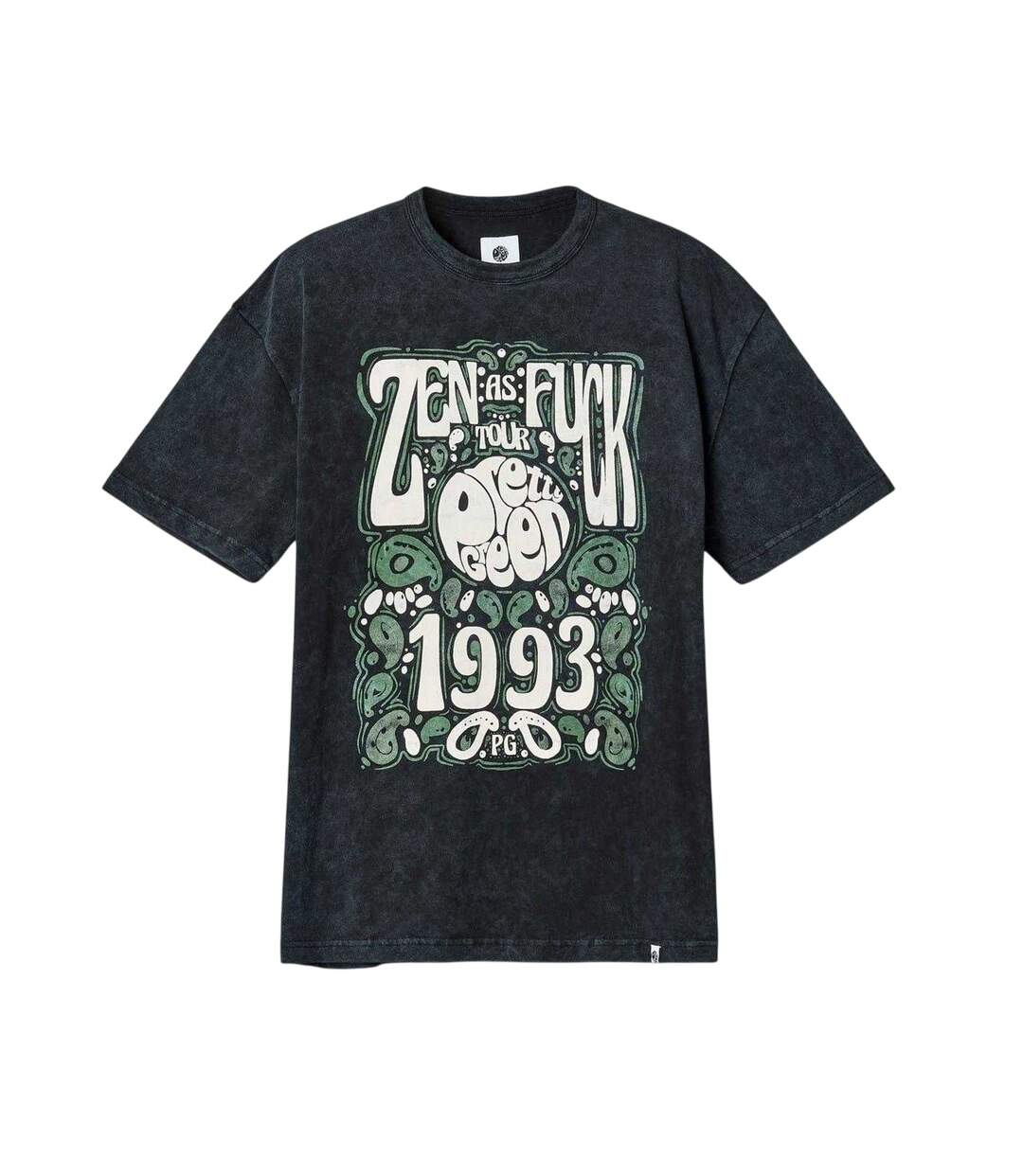 Mens Lettering Regular T-shirt Black Pretty Green-2