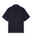 Mens Linen Blend Relaxed Fit Beach Shirt Blue Emporio Armani EA7-2