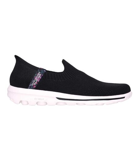 Womens/ladies go walk travel tahiti trainers black Skechers